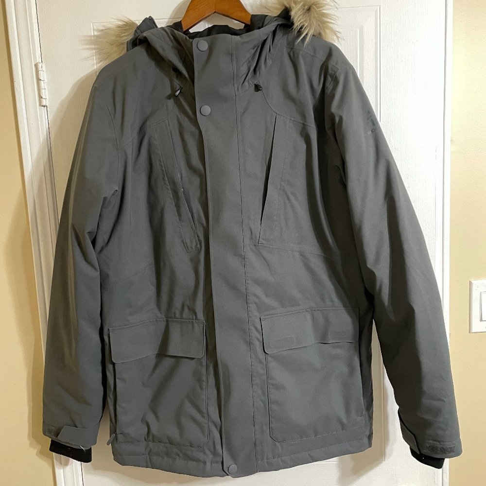 Woods NWOT Findlay Gray Faux Fur Long Winter Parka